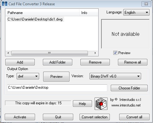 Screenshot for CAD File Converter W 3.0.1